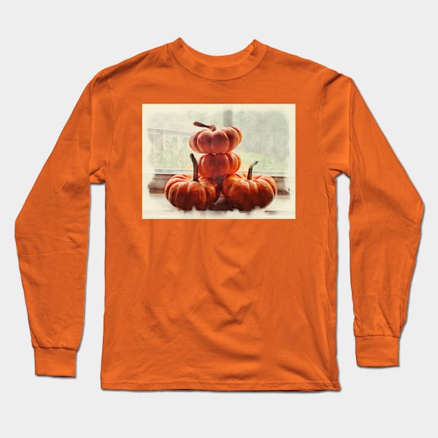 Pumpkin Pyramid Long Sleeve T-Shirt by PandLCreations